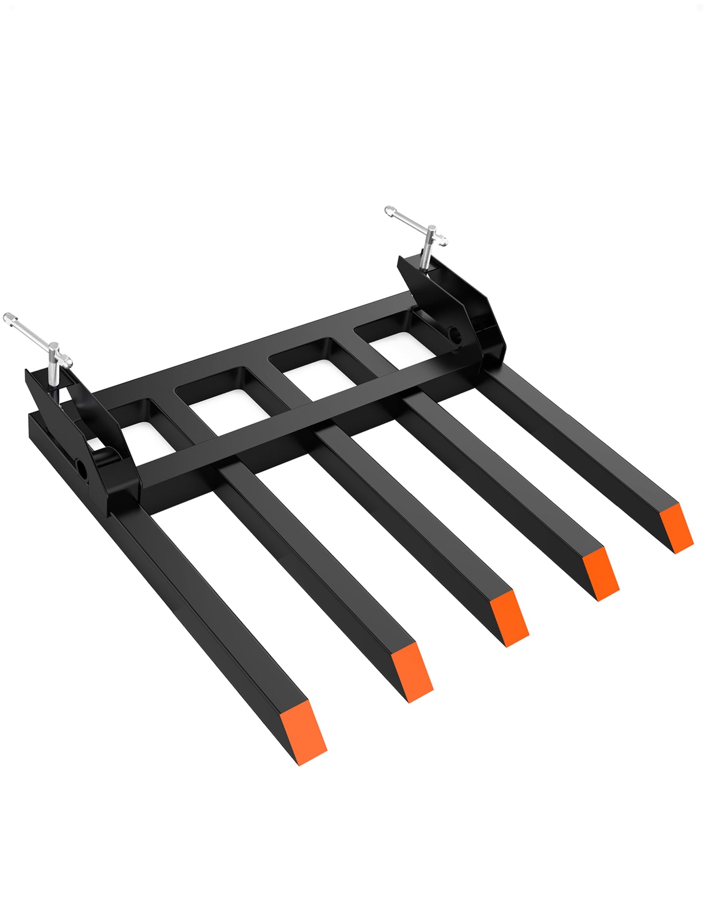 GarveeLife 48 in Bucket Clamp on Debris Forks,2500 LBS Heavy Duty Pallet Forks,Clamp on Pallet Forks with 5 Tines,for Tractor Accessories,Loader Bucket,Skid Steer