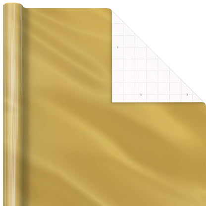 Hallmark Christmas Wrapping Paper Rolls - Solid Red, Green, Gold Metallic Foil Gift Wrap Paper (Set of 3 Rolls: 60 sq. ft. ttl.) for Holiday Parties, Hanukkah, Winter Weddings