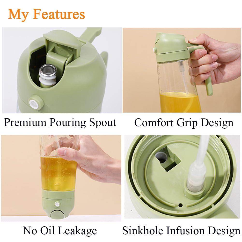 Olive Oil Sprayer for Cooking Oil Spritzer Mister for Air Fryer Canola Vinegar Vegetable Oil Portable Mini Bottle Kitchen Gadgets for BBQ/Pan/Salads/Baking (1 Pack)