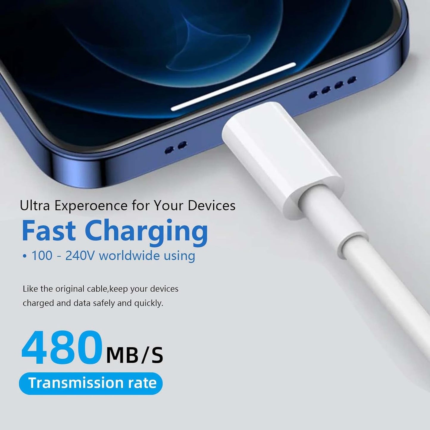 Carplay Cable Cord Compatible with iPhone 16 17 USB A to USB C Cable for 17 Air/17 16 15 Pro Max ，Plus, Pro 12.9/11, 10th Gen, Air 5th/ 4th,Mini 6th Charger Car Charging Cable White