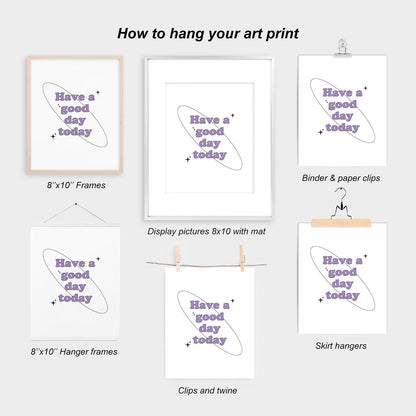 heilkee Purple Preppy Wall Decor Pastel Purple Aura Gradient Poster Trendy Funky Prints Inspirational Quotes Wall Art Set of 6 Spiritual Gifts for Women(UNFRAMED 8x10in)