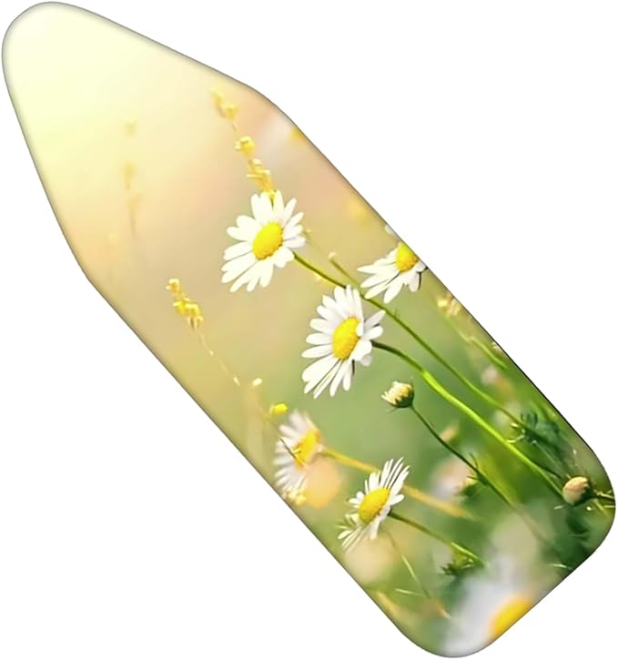 Nuxovilar White Daisy & Yellow Floral Pattern Ironing Board Cover, 15×54 inch