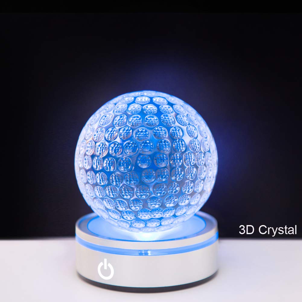 IFOLAINA LED Light Base Lighted Display Stand for Crystal Ball Glass Art Tumbler RGB Multicolor Lighting Round Pedestal USB Battery Operated - Sphere Stand