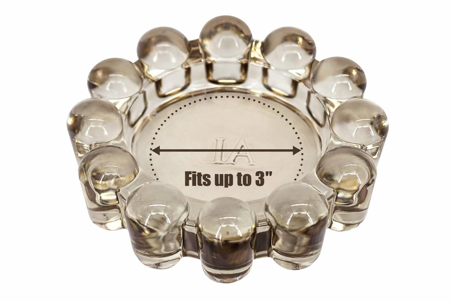 Alice Lane Original Bubble Candle Dish – Chic Amber Glass Candle Dish for Home Decor – Decorative Modern Candle Holder for Small Candles & Diffusers