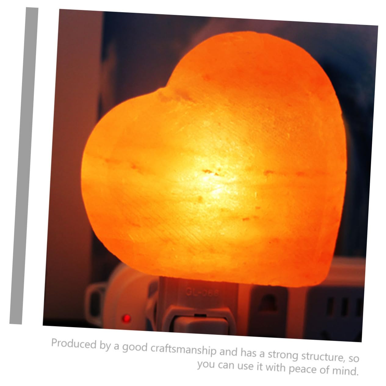 VALICLUD Himalayan Crystal Salt Night Shape LED Plug in Warm Glow Home Decoration for Bedroom Bathroom Corridor Yoga Meditation