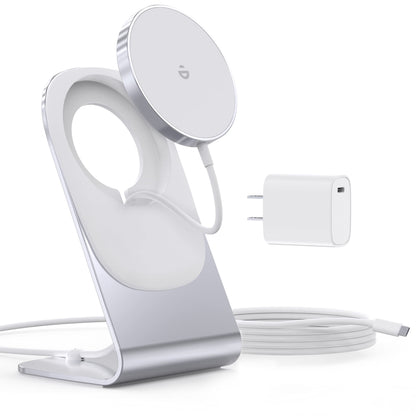 Magnetic Wireless Charger for iPhone 17/16/15/14/13/12 - Mag Charger+20W USB C Adapter, Fast Wireless Charging Stand/Pad with 5ft USB-C Cable for iPhone 17/16/15/14/13/12, Airpod-Gift for Men & Women