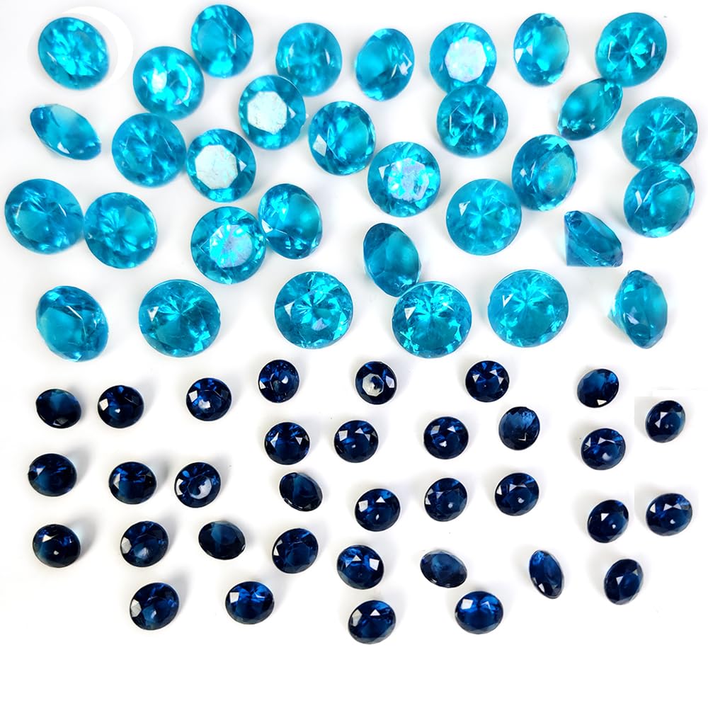 720 Pcs Morandi Blue Acrylic Diamonds Gems Table Scatters for Wedding Centerpieces,Treasure Gemstones,Bridal Shower,Floral Arrangement,Party Favor Decoration,Vase Fillers,14 OZ,0.8/0.4 Inch Mix