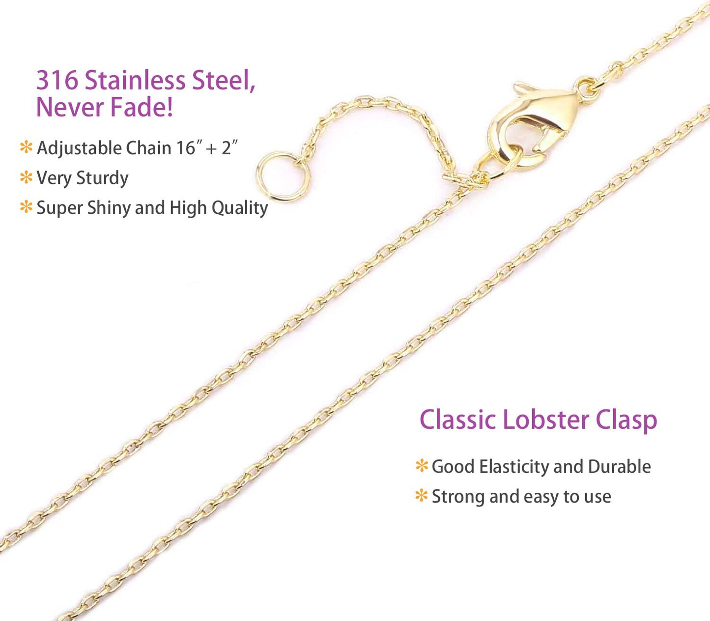 UMAGICBOX Olivia Name Necklace Personalized 18K Gold Plated Stainless Steel, Custom Minimalist Initial Nameplate Pendant for Anniversary Friendship Birthday for Women Girls Teen Kids