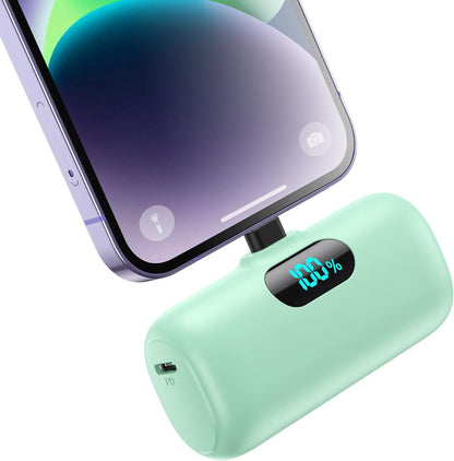Small Portable Charger for iPhone,Upgraded 5000mAh PD Fast Charging Power Bank,Mini Battery Pack Backup Charger Compatible with iPhone 14/14 Pro Max/13/13 Pro/12 Pro/11/XS/XR/X/8/7/6 etc-Black