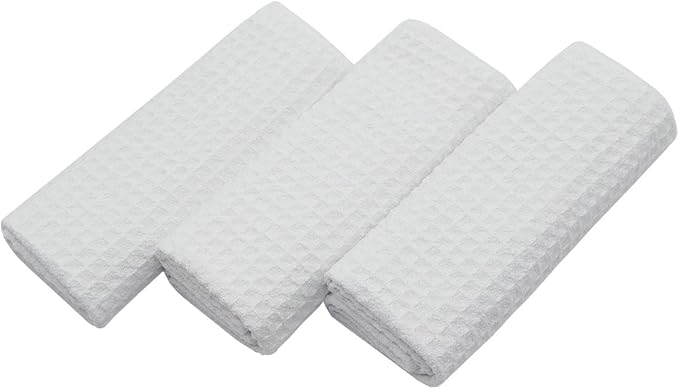 Waffle Weave Kitchen Towels Thick Microfiber Dish Drying Towels Absorbent Tea