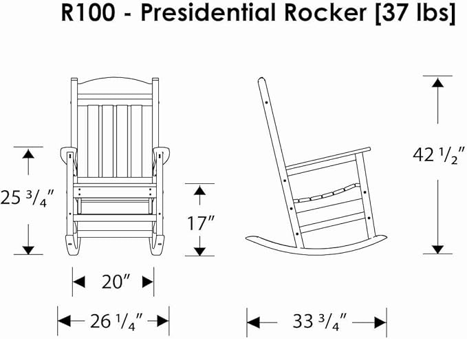 POLYWOOD Presidential Rocking Chair in Sand
