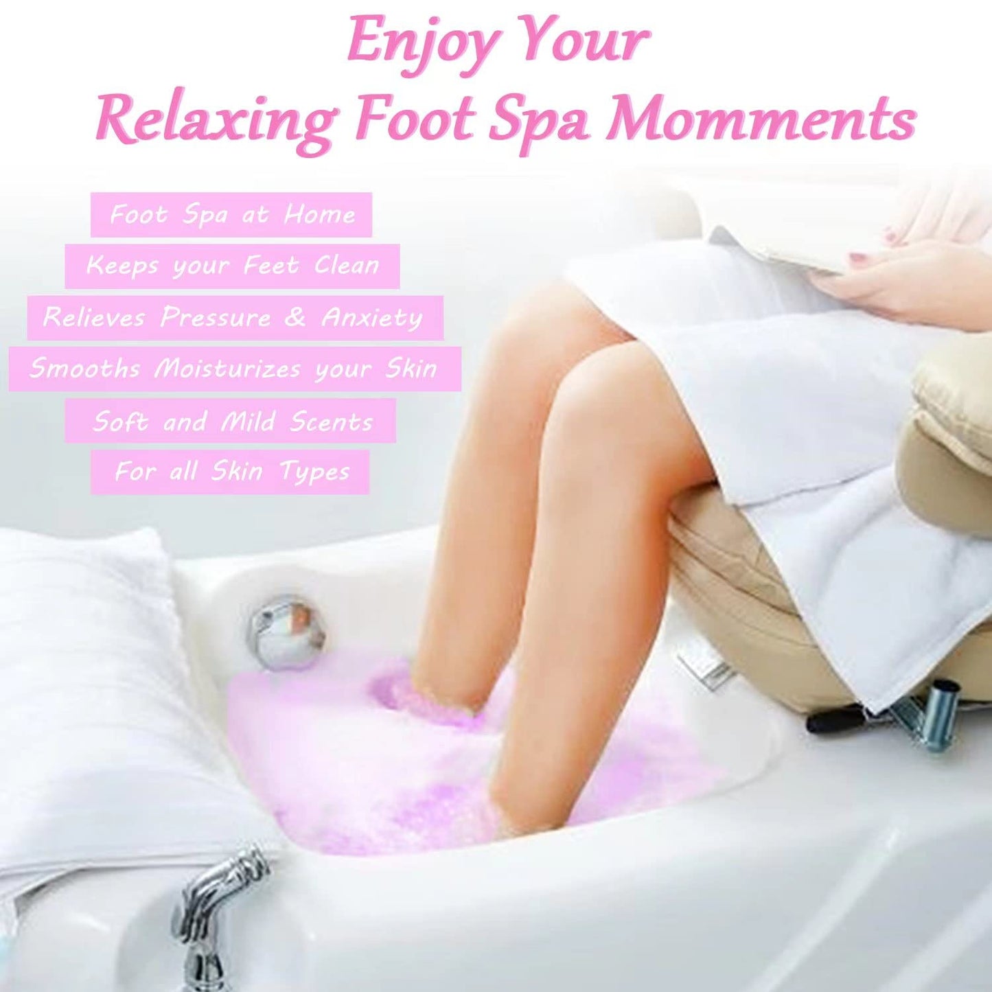 Lanwexy Bath Foot Bombs, 16 Pack Foot Soak with Bath Salt and Tea Tree Oil for Christmas. Organic Natural Handmade Aroma Pure Essential Oil Bubble Feet Balls for Foot Callus, Stubborn Feet Odor Scent.