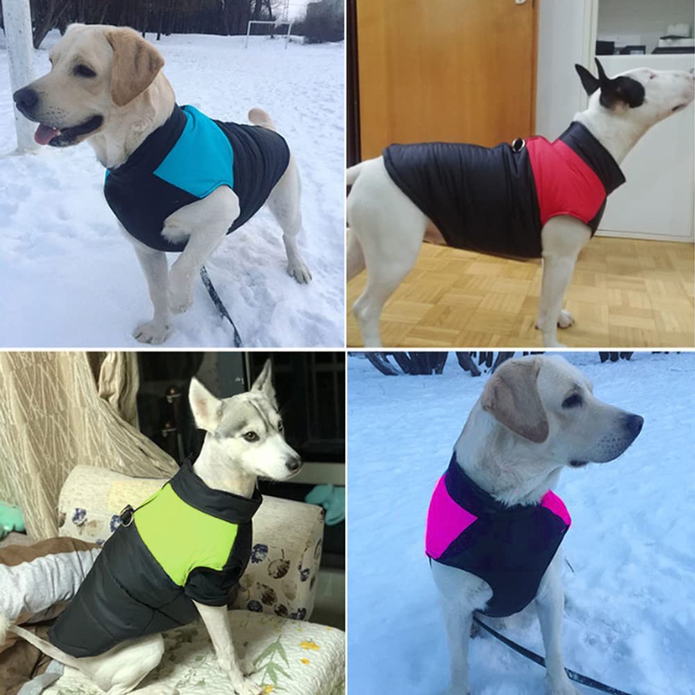 FEimaX Dog Coat Waterproof Winter Warm Jacket Puppy Vest Outdoor Pet Windproof Apparel Dog Clothes for Cold Weather, Soft Padded Harness with D-ring for Small Medium Large Dogs