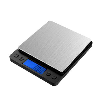 Ascher Electronic Portable Digital Weighing Scale with Back-lit LCD Display 500x0.01g Black