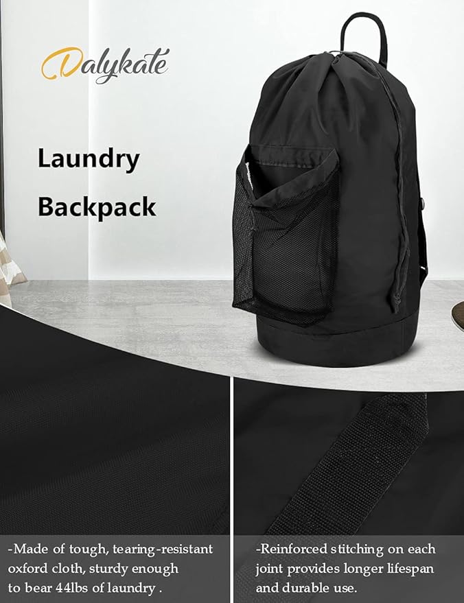 Dalykate Backpack Laundry Bag, Laundry Backpack