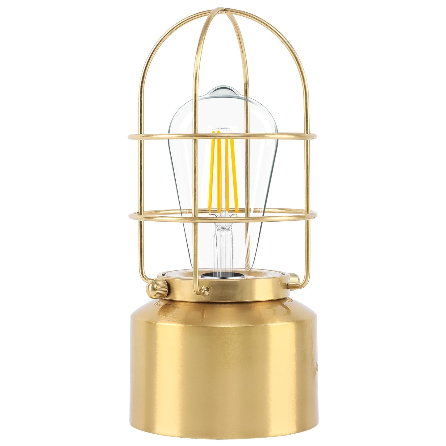 Haian Support Small Touch Gold Table Lamp for Small Spaces - 3 Way Dimmable Industrial Bedside Lamp - Steampunk Antique Nightstand Desk for Bedroom, Living Room (Bulb Included)
