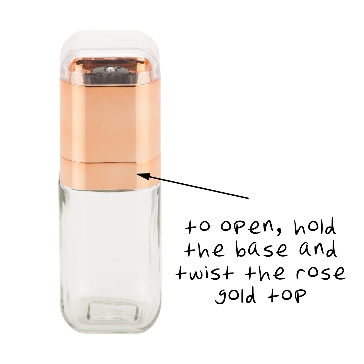 Honey-Can-Do 2-Piece Spice Mill Set, Rose Gold