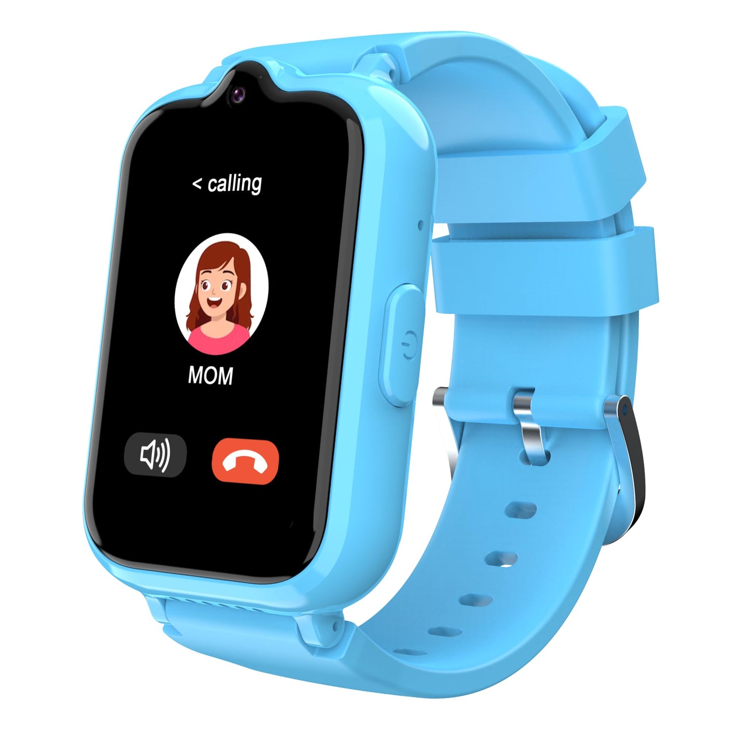 Toloso Kids Smart Watch Boys with GPS Tracker & Video Calling, Kid Cell Phone Watch Age 4-12, One-Key SOS Call Voice Chat Camera Alarm Calculator Pedometer GPS Tracker Gifts for Kids (Blue)