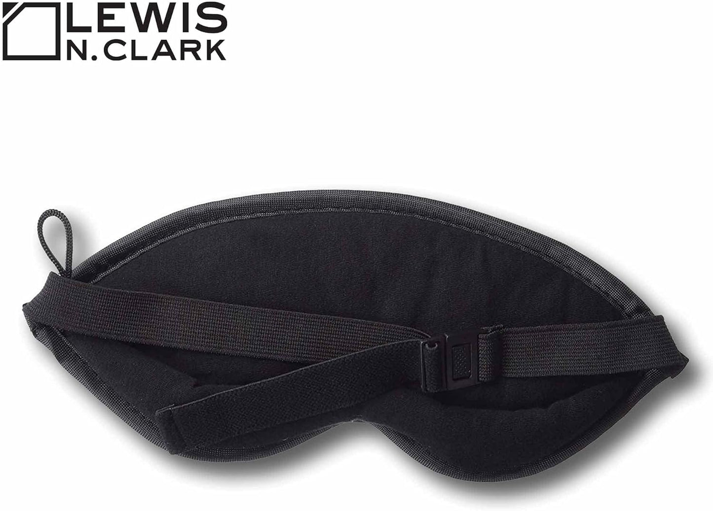 Lewis N. Clark Comfort Eye Mask + Sleep Aid to Block Light for Travel, Airplane, Hotel, Airport, Insomnia + Headache Relief with Adjustable Straps, 2 pack, Black