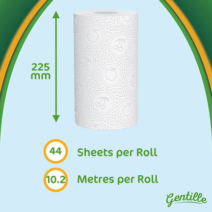 Gentille Twin Kitchen Roll | 3 Ply Thickness | Thick, Strong, Absorbent Paper | UK Made (24)