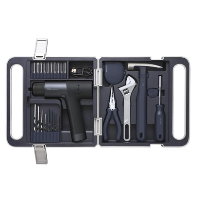 HOTO Cordless Brushless Drill Tool Set, Variable Speed, Hidden Buckle, Unique LED Screen, Intelligent Digital Display, Exquisite & Practical, High-end Drill Kit for Home/Daily Use