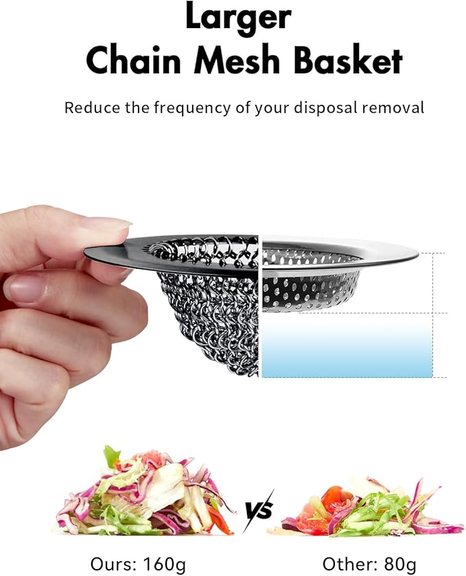 Sink Drain Strainer, Reversible Mesh Sink Strainer