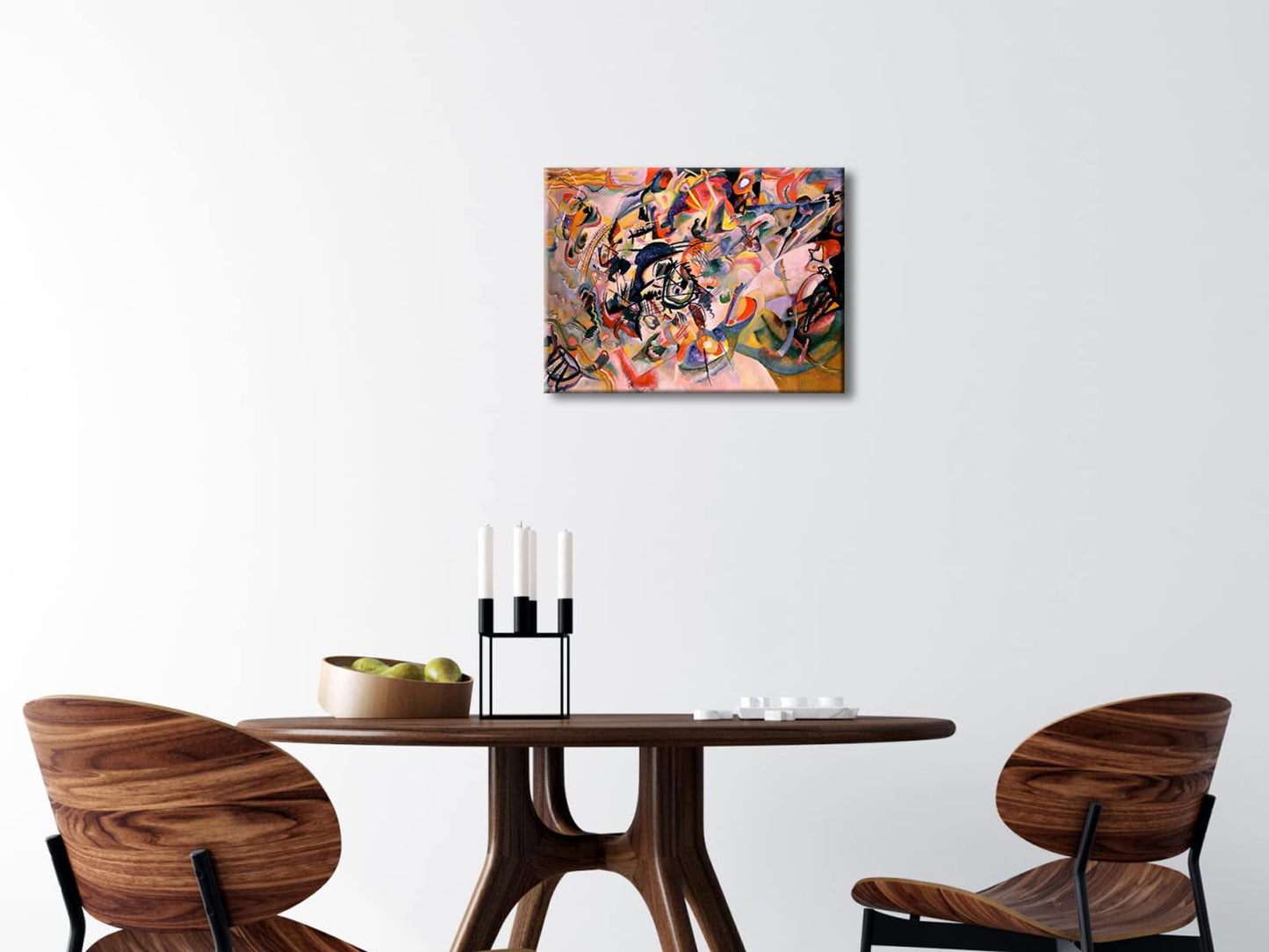 Wieco Art Framed Canvas Wall Art Composition VII, 1913 by Wassily Kandinsky Classic Abstract Famous Paintings Reproductions Canvas Wall Art for Home Decoration