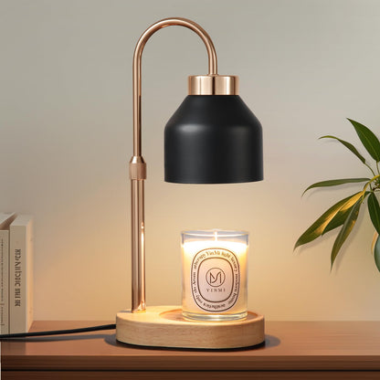 MEIXISUE Candle Warmer Lamp with Dimmer and Timer,Home Decor Lamp for Scented Jar,Electric Wax Melt Warmer,Mother's Day/Birthday/Christmas Gifts for Mom/Wife,Adjustable Height,with 2 Bulbs