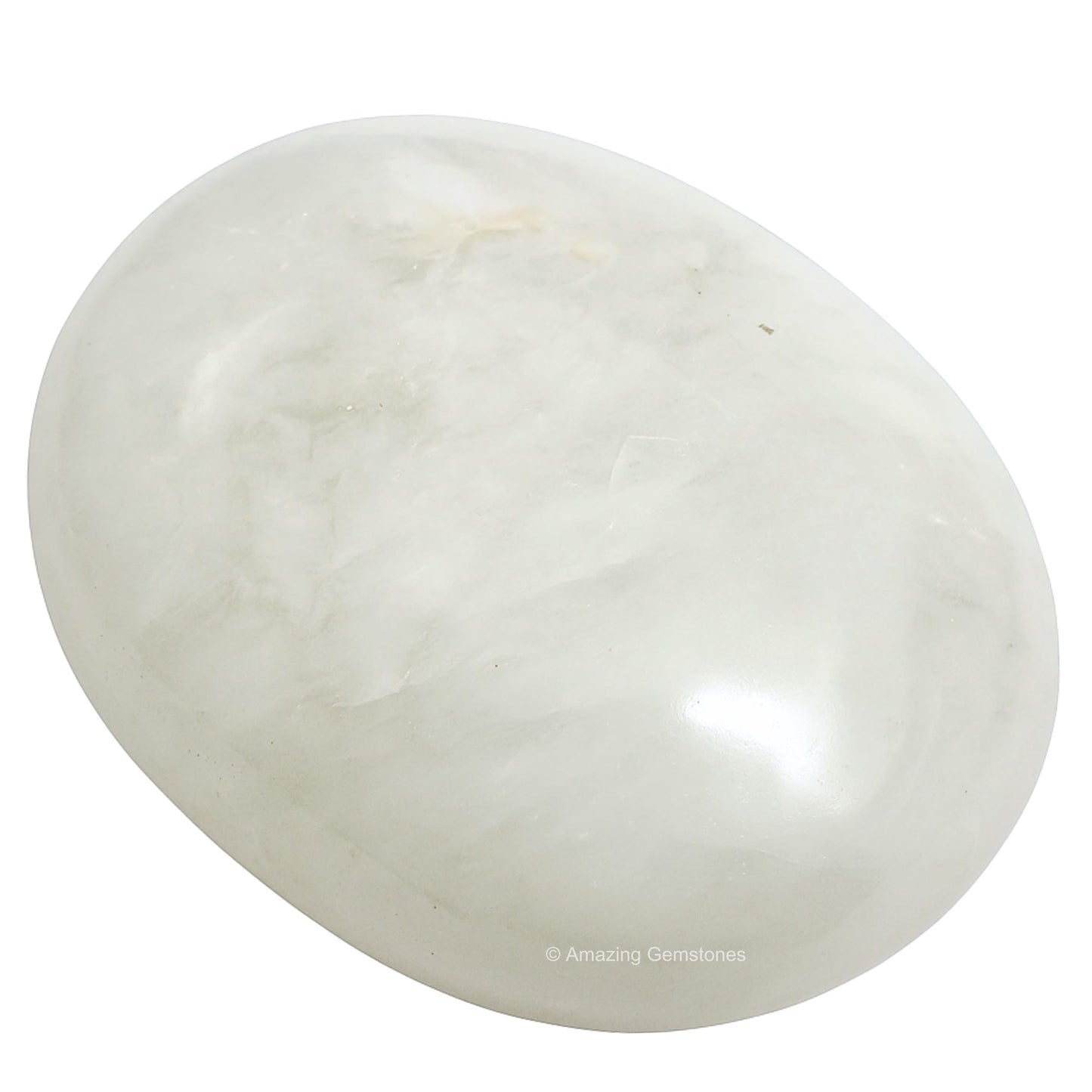 Amazing Gemstone Snow Quartz Crystals and Healing Stones - Large Palm Stone Crystals Piedra - Crystal for Good Luck, Balanced Positive Energy, Meditation - Unique Stocking Stuffers, Gifts for Women