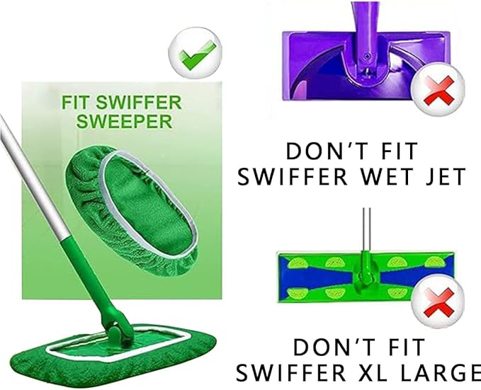 6 Pack Reusable Microfiber Mop Pads