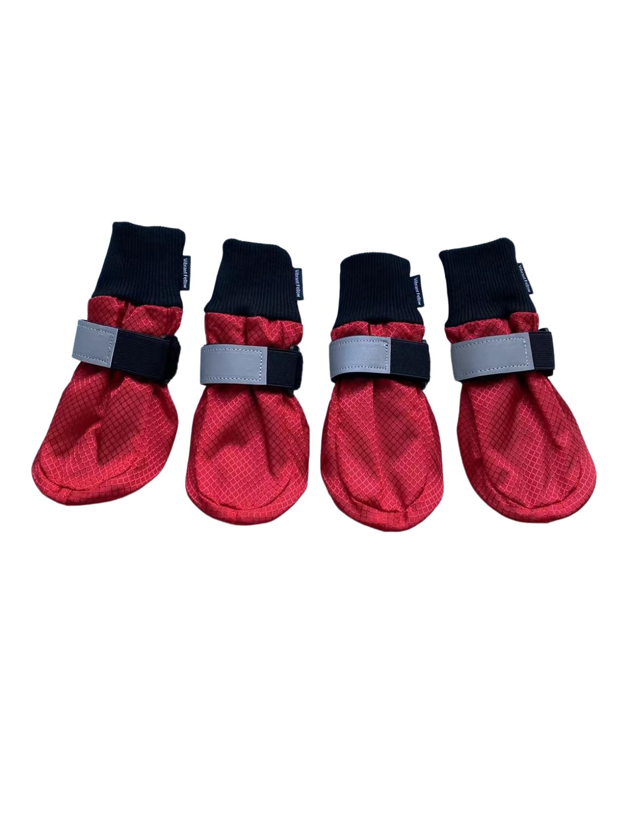 Vibrant Fellow Paw Protector Dog Boots Soft Protective and Skid-proof Set of 4 Size M Colour Red