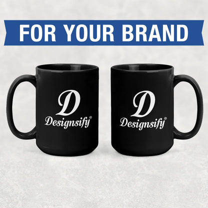 Personalized Coffee Mug - Custom Mugs with Picture Text - Customized Photo Name Logo Ceramic Cup - Birthday Anniversary Christmas Xmas Gifts - for Women Men Mom Dad Him Her Family Friend (15oz Black)
