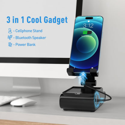 GLOPUS Birthday Gifts for Men, Cell Phone Stand with Wireless Bluetooth Speaker, Mens Gift for Birthday Gifts for Him Husband Boyfriend, Dad Gifts for Fathers Day, Cool Gadgets for Men