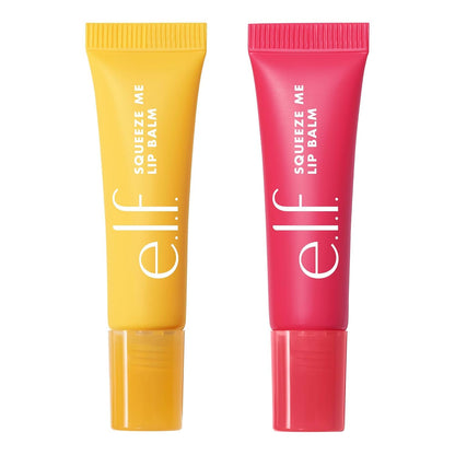 e.l.f. Squeeze Me More Lip Balm Duo, Moisturizing Balm For A Sheer Tint Of Color, Made With Hyaluronic Acid, Vegan & Cruelty-Free, Cherry & Bubblegum