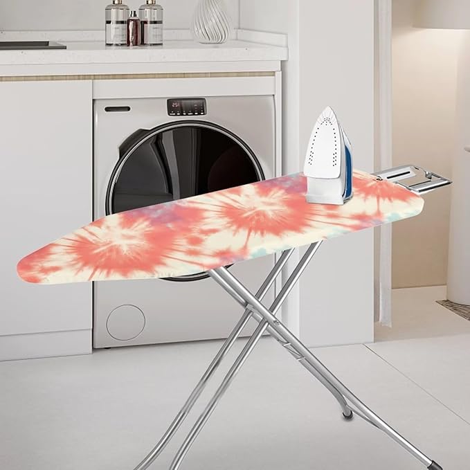 Tie Dye Abstract Steam Ironing Board Cover Pink Gradient Standard Size 15" X 54"