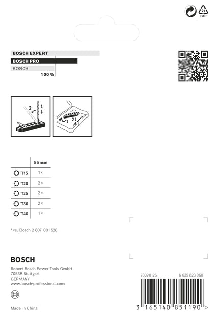 Bosch 8X PRO Torx Impact Bit (170 x 120 mm, Professional Accessory Screwdriver, Screwdriver)