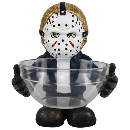 Halloween Candy Bowl Holder Horror Movie Gnomes Scary Candy Dish Stand Decorations (Resin) (B)