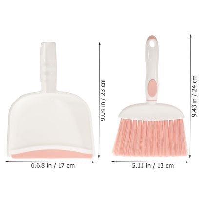 Beaupretty Mini Dustpan and Brush Set 3pcs, Lightweight Plastic Household Desktop Broom and Dustpan Kit for Daily Cleaning, Portable Multi-Function Whisk Broom for Home and Office Use