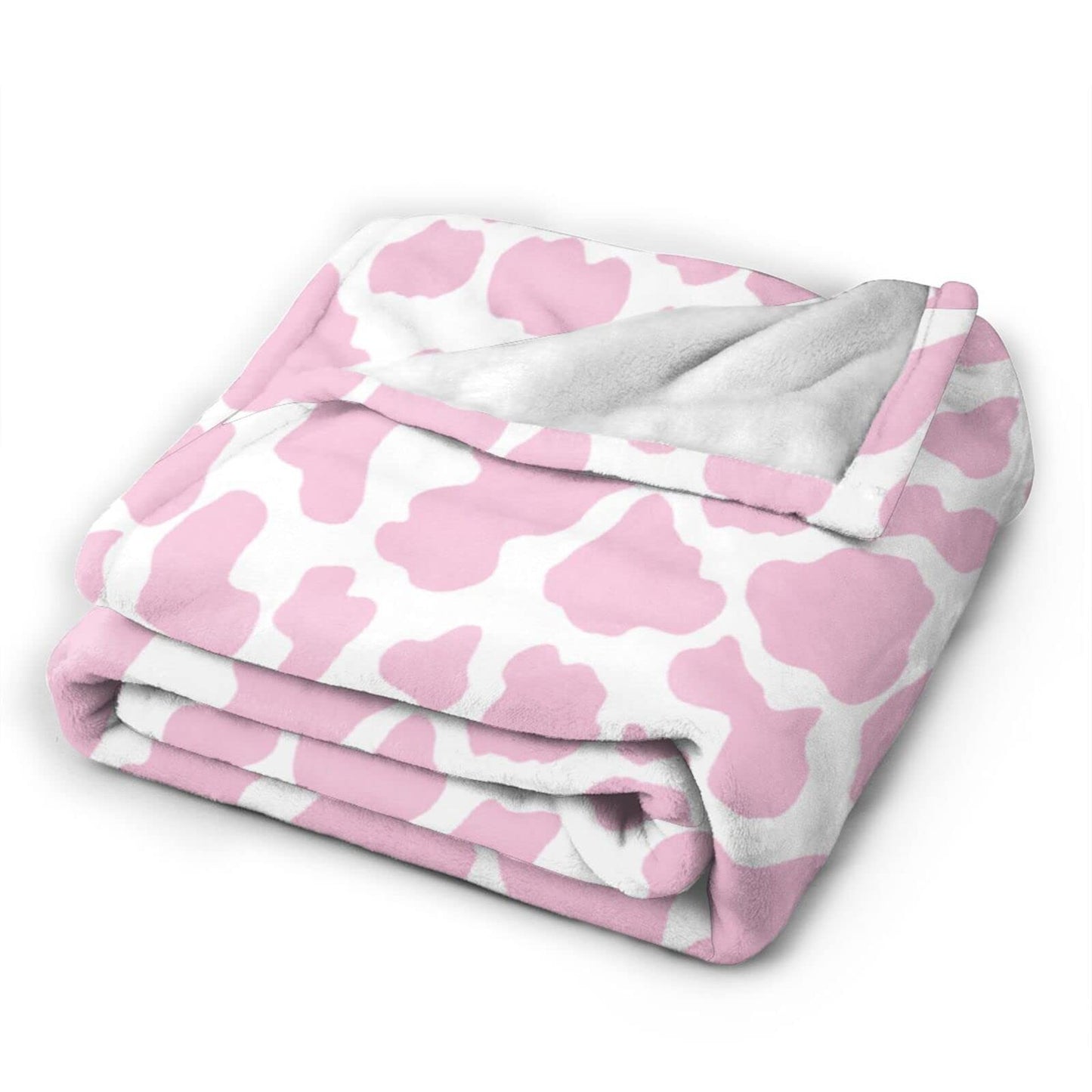 Pink Cow Print Blankets and Throws, Cute Blankets for Teen Girls, Cow Blanket for Adults, Cow Baby Blanket for Girls, Toddler Blanket for Kids, Cow Print Stuff for Women, Cow Gifts for Women 40"x 50"