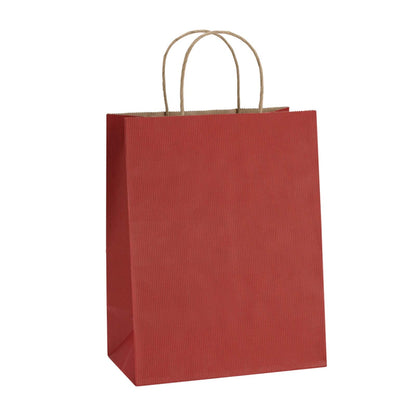 BagDream Gift Bags 8x4.25x10.5 Inches 25Pcs Red Kraft Paper Gift Bags with Handles Bulk, for Retail, Merchandise, Shopping, Recycled Paper Sacks