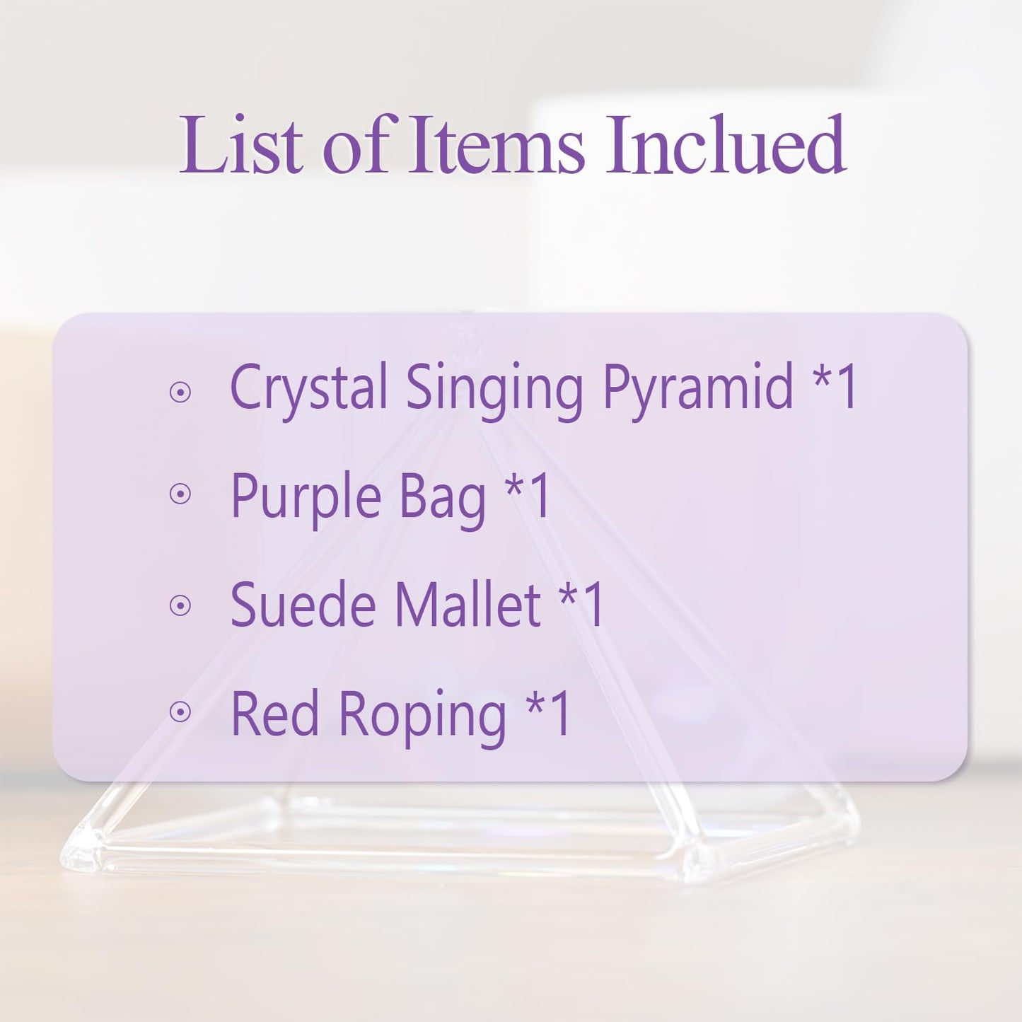CVNC 12 Inch Quartz Crystal Singing Pyramid Healing Musical Instrument + Carry Case Bag Powerful Energy