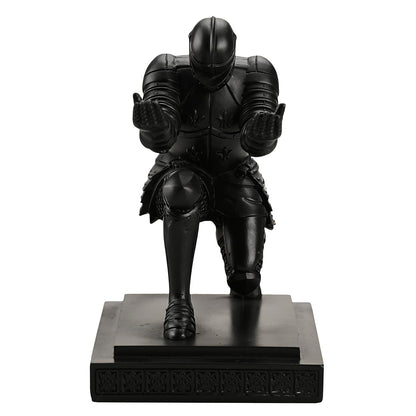 Amoysanli Knight Pen Holder Desk Organizers and Accessories Desk Decor Resin Pen Holder as Gift with a Cool Pen for Office and Home (Black)