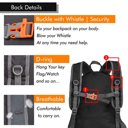 MAXTOP 40L Ultra Lightweight Packable Backpack Foldable Rucksack Water Resistent For Men Women Kids Outdoor Camping Hiking Travel Daypack Handy Durable …