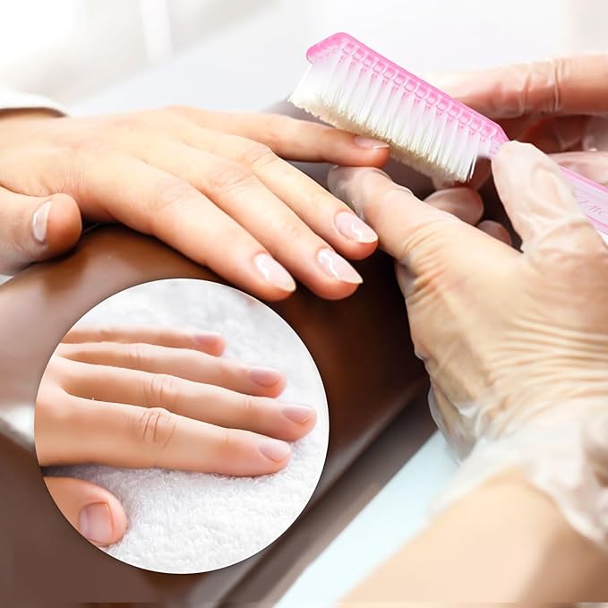 NICEMOVIC 20 Pcs Nail Brush for Cleaning Fingernails, Handle Grip Nail Scrubber