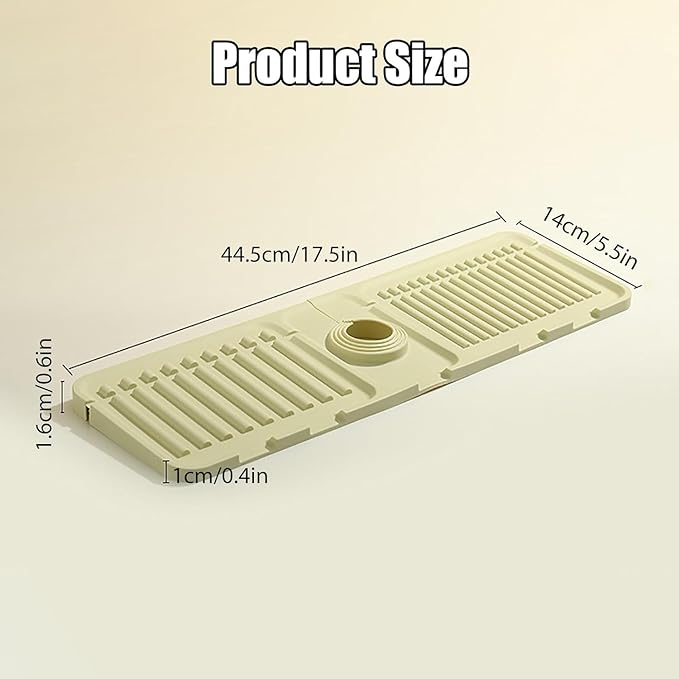 Folding Faucet Mat for Kitchen Sink Upgraded Premium Silicone Splash Guard