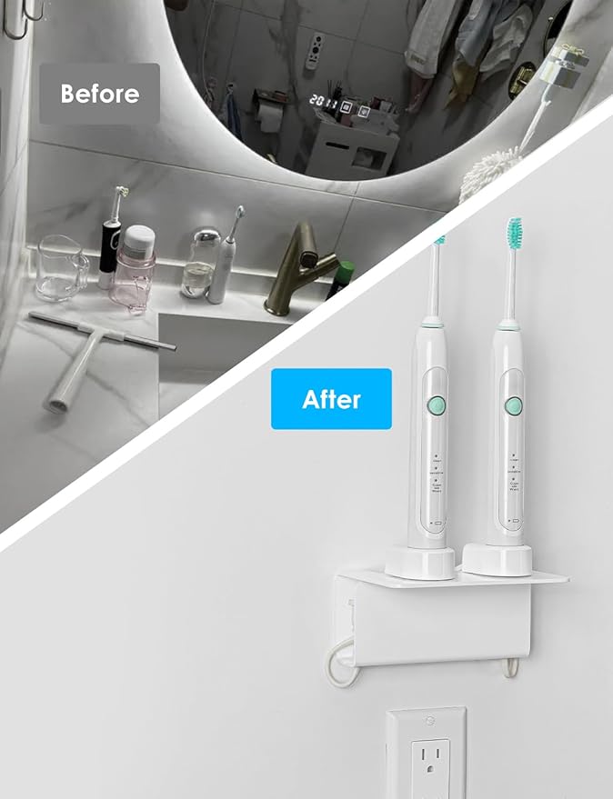 OAPRIRE Electric Toothbrush Holder Wall Mounted, Acrylic Electric Toothbrush