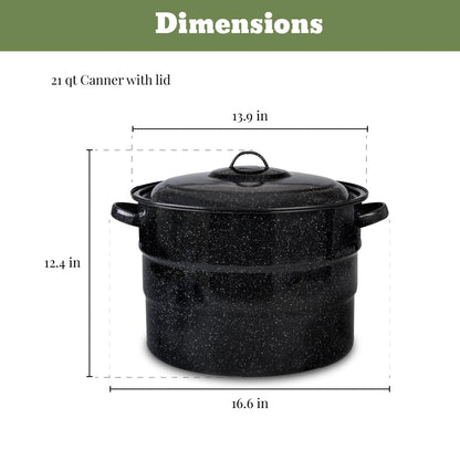 Granite Ware 8 Piece Enamelware Water bath canning Pot with Canning kit and Rack. Canning Supplies Starter Kit