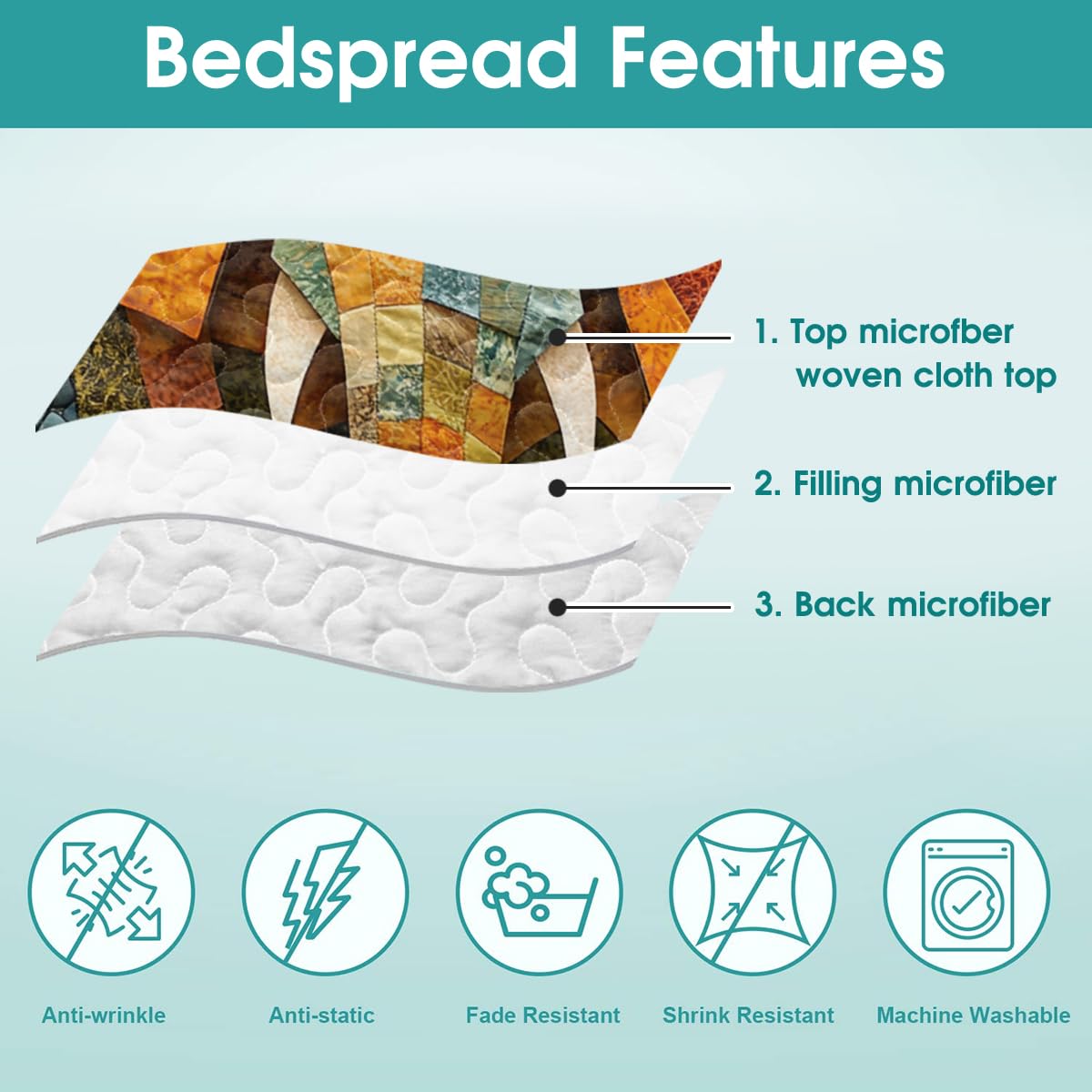 LUSHIS Patchwork Quilt Set, Patchwork Throw Bedspread Bed Sets - Animals Coverlet Sets All Season Soft Microfiber Lightweight Bedding Set (Elephant)