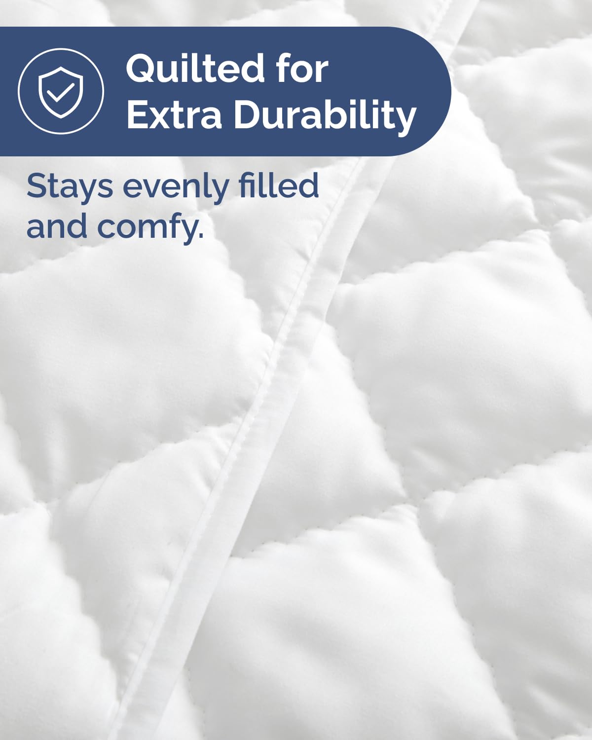 Toddler Comforter - Down Alternative Toddler Microfiber Comforter - Lightweight & Warm Baby Quilt Blanket - Soft & Breathable - Kids Duvet Insert for Crib, Stroller - Machine Washable - 39x47 (White)