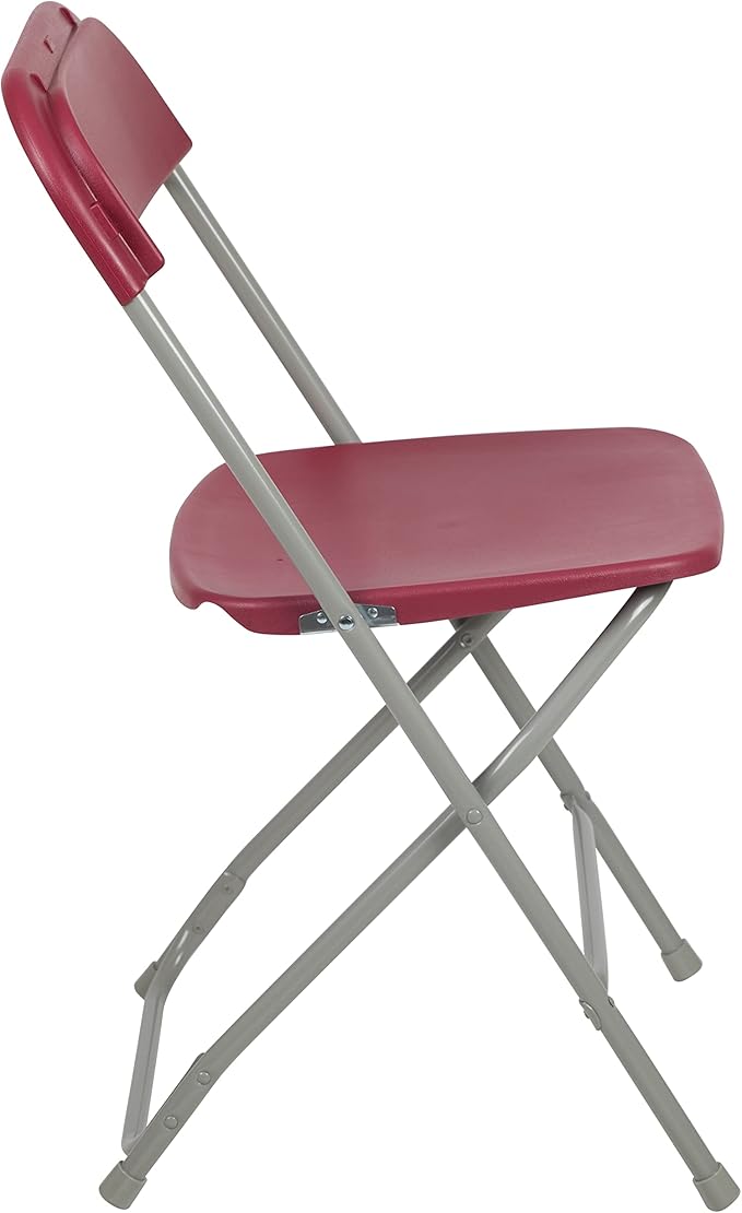 Flash Furniture Hercules Series Plastic Folding Chair - Red - 4 Pack 650LB Weight Capacity Comfortable Event Chair-Lightweight Folding Chair